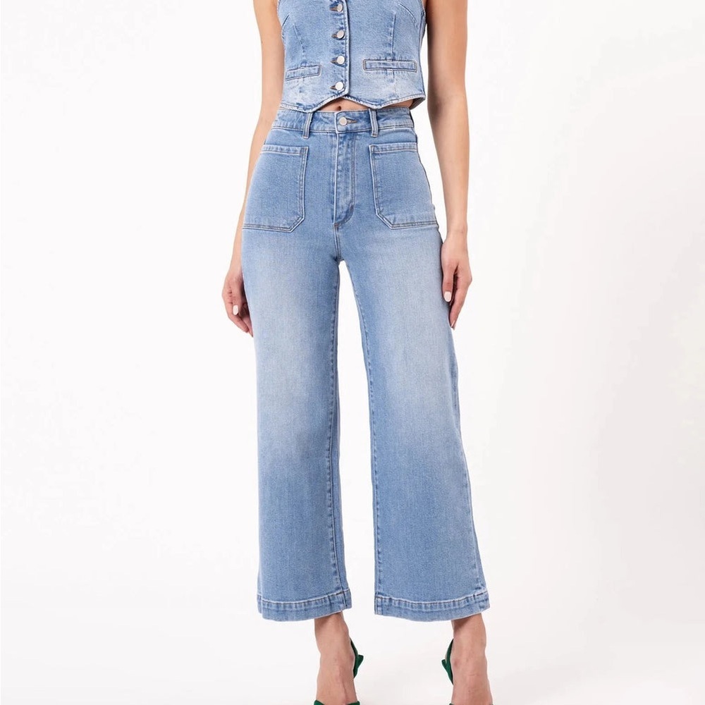 Rolla’s Ankle Straight Leg Sailor Jeans - Ranch - Size 26 - Picture 7 of 7